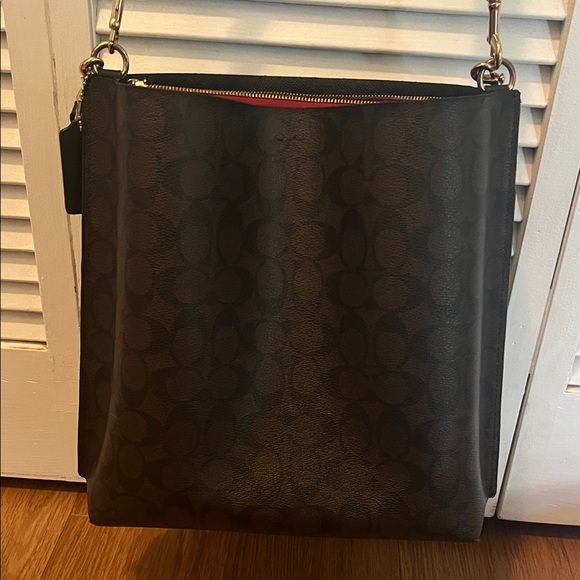 Coach dark brown and Black Crossbody and shoulder Bag 13”x12” - Picture 3 of 15